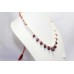 Necklace strand string single line ruby pearl stone briolette cut bead C 113